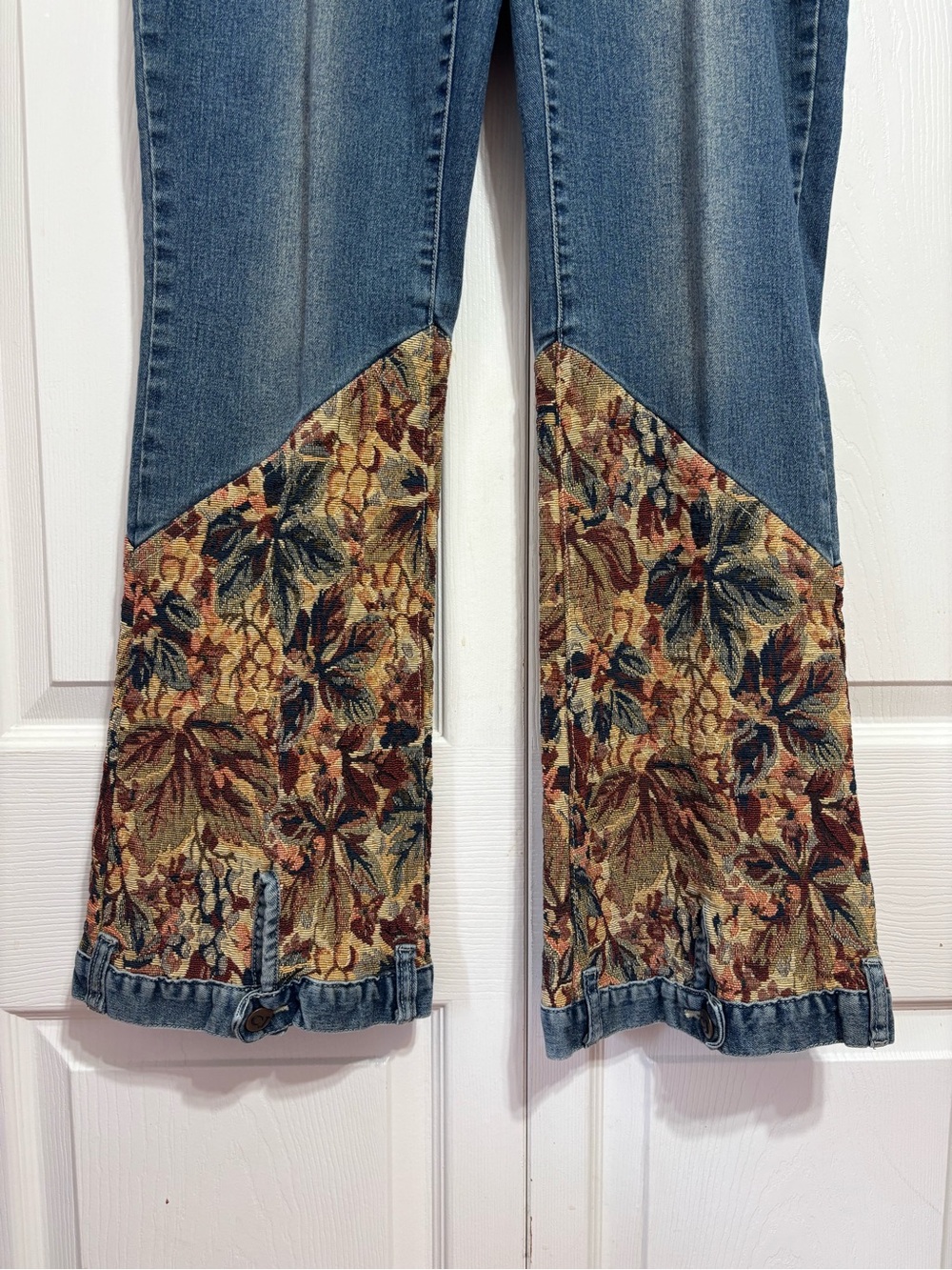 Vintage Flare Jeans with Floral Panel - Picture 3 of 7